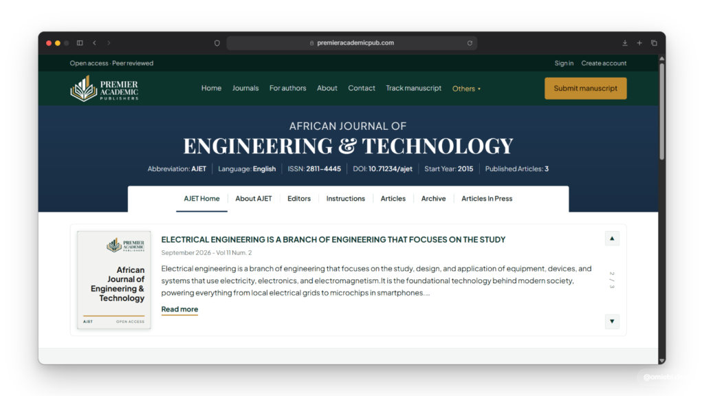 Premier Academic Publishers screenshot 5
