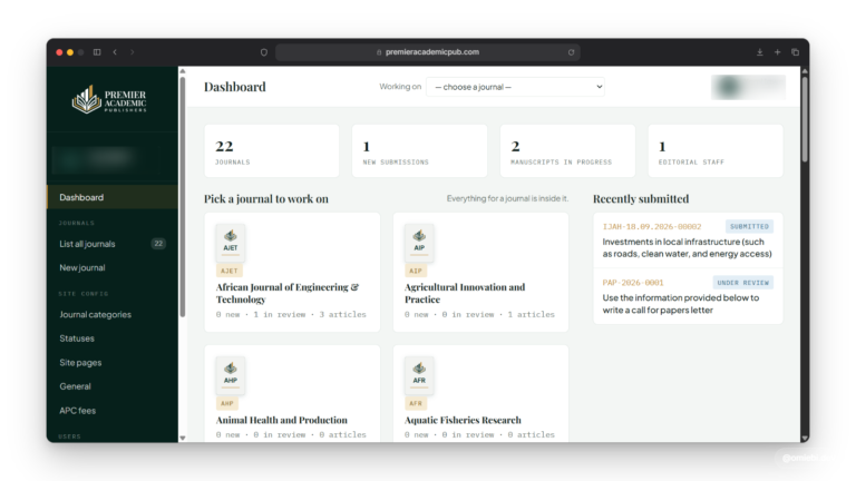 Premier Academic Publishers screenshot 2