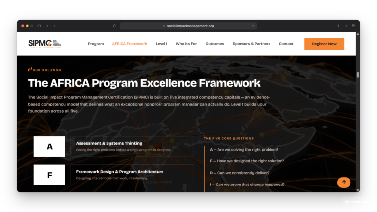 Social Impact Program Management Certification (SIPMC) screenshot 4